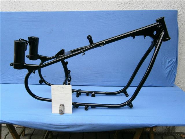 Rahmen R27 gestrahlt, neu lackiert, mit Brief und orig. Typenschild (Musterbild)