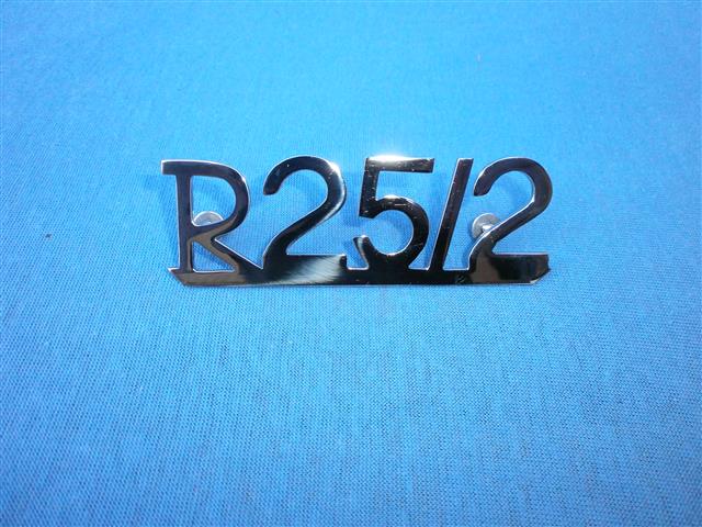 Schriftzug R25/2 verchromt Schutzblech hinten
