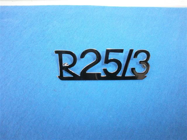 Schriftzug R25/3 verchromt Schutzblech hinten